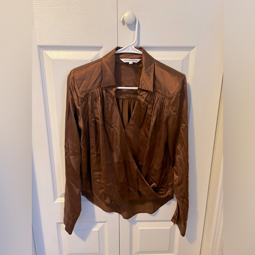 Veronica Beard Rozik Stretch Silk Top Size 2